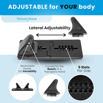 Arch Back Stretcher, Psoas Muscle Release Tool, Carbon Black | Fully Adjustable, Thrival App Compatible, Trigger Point Relief