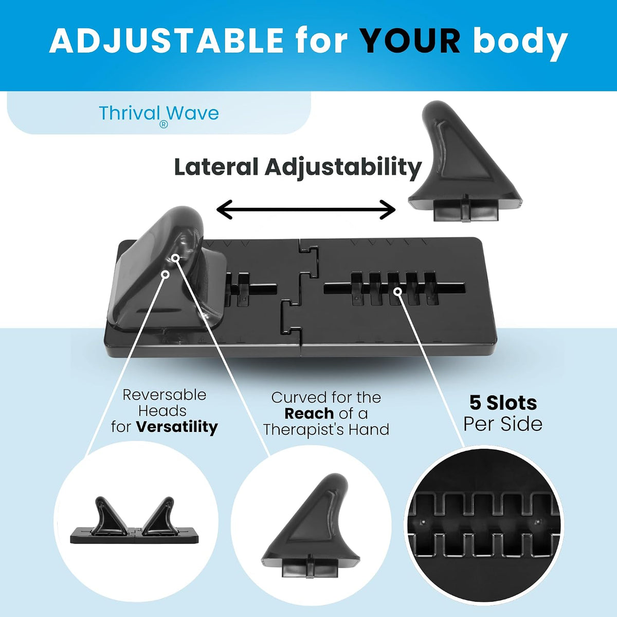 Thrival Arch Back Stretcher, Psoas Muscle Release Tool, Carbon Black