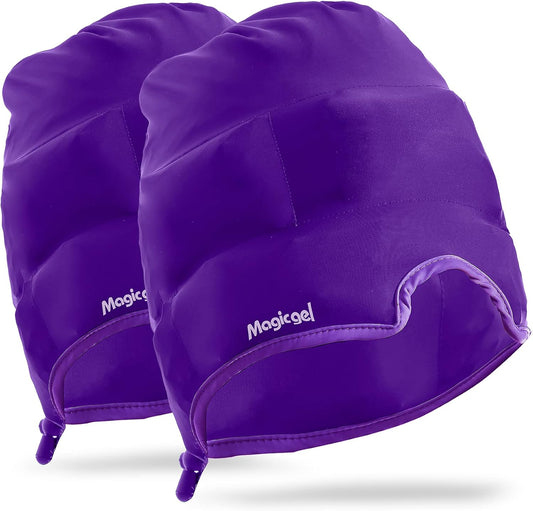 Magic Gel Migraine Ice Head Wrap - Real Migraine & Headache Relief | The Original Headache Cap | Cold, Comfortable, Dark & Cool; Endorsed by Physicians, Loved by Thousands - Purple