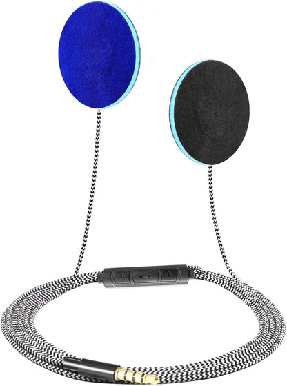 Sleep Ultra Thin Pillow Speakers with Mic, Control Button 3.5mm Interface | Headband Headphone Replacement