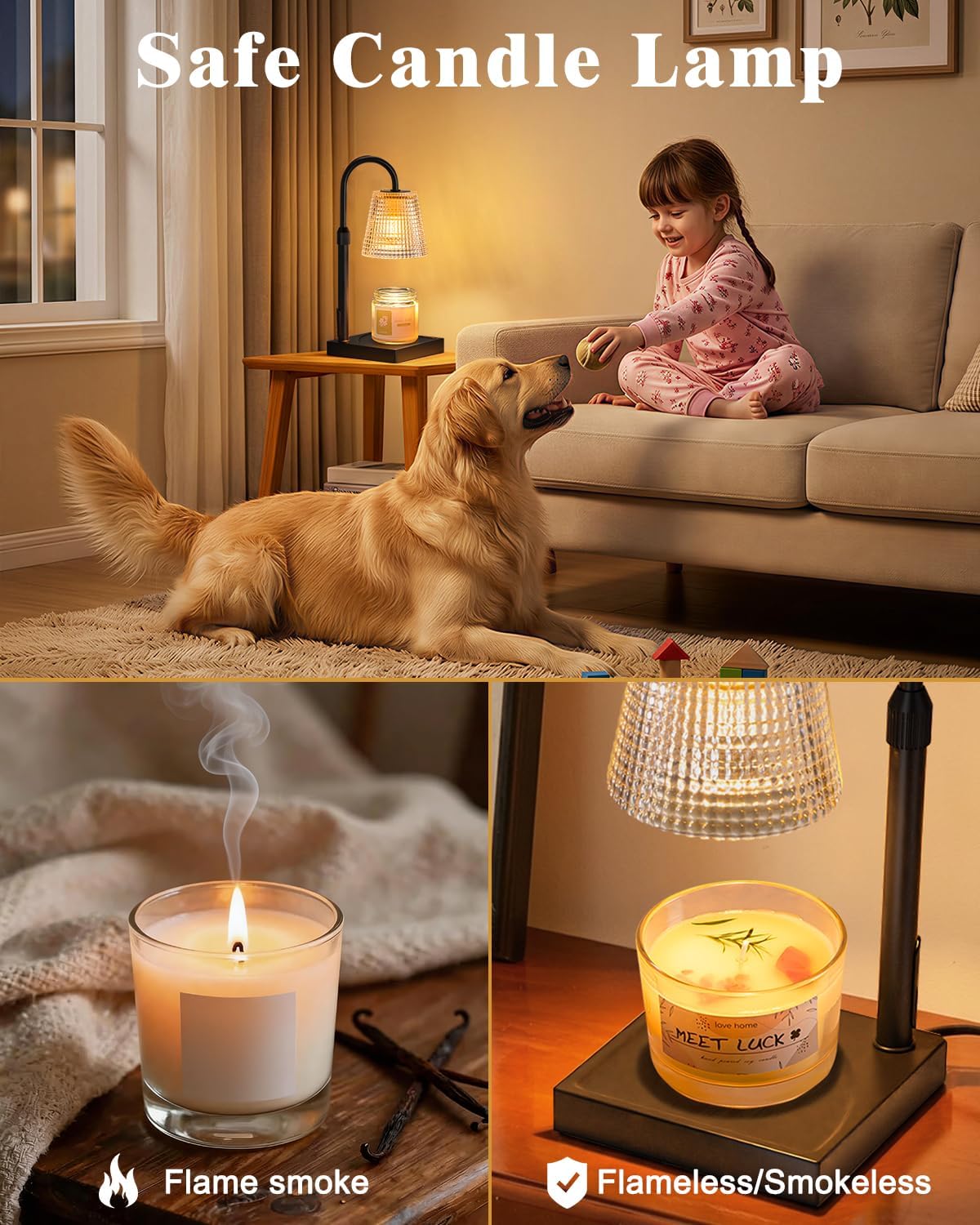 Hong-in Candle Warmer Lamp with Timer, House Warming Gifts New Home Decor