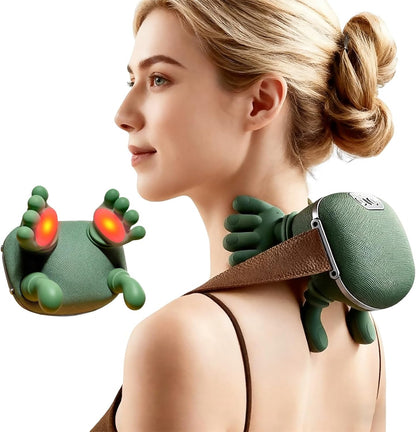 Hand Neck Massager with Fingers, Shoulder and Neck Massager with Hands, Bionic Heated Massager, Deep Tissue Massage, Shoulder & Cervical Relief, Relax Muscle Tension, Hands-Free, Portable