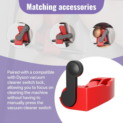 Dryer Lint Vacuum Attachment Compatible with Dyson V15 V12 V11 V10 V8 V7 Gen5 Cordless Vacuum Cleaner, Flexible Dryer Vent Cleaner Kit Lint, The switch lock, so you don't need press the switch tightly