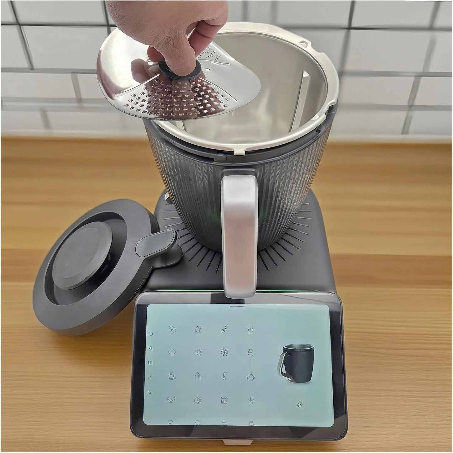 TM7/TM6/TM5 Protective Cover Cutter,Compatible For Thermomix | Protective blade cover for TM5/TM6/TM7, Stainless Steel Vegetables peeler cutter attachment