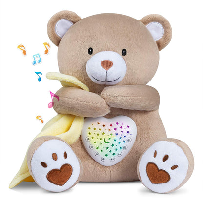 BEREST A13 White Noise Machine & Baby Sleep Soother with 15 Soothing Sounds & Projector Night Light Music Box, Cry Sensor, Rechargeable, Portable for Newborns, Toddlers, Attaches to Crib