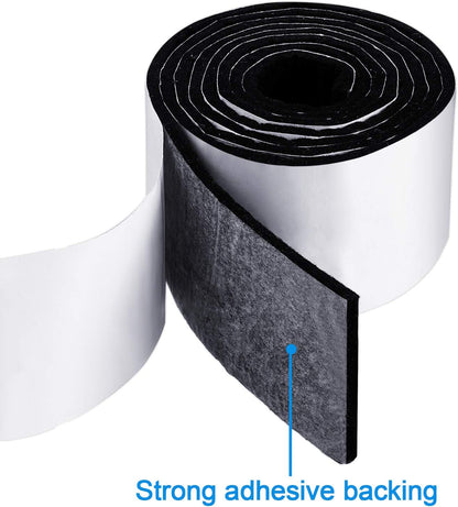 Shappy 2 Pcs Felt Strips with Adhesive Backing Felt Tape Roll Non Slip | 120 x 1 x 0.12 Inch,Linen,Self Adhesive,Cuttable Furniture Pads,for Protecting,Hardwood,Floors,Chairs,Wall