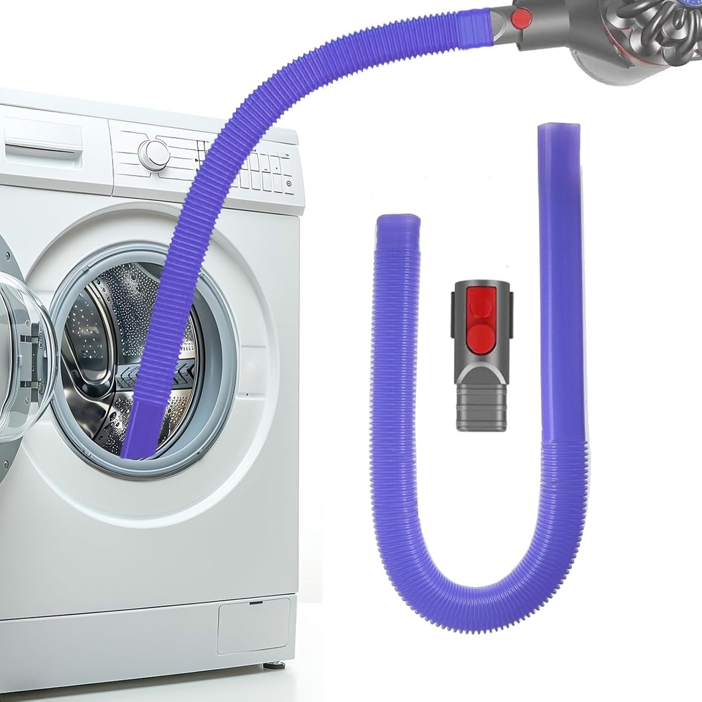Dryer Vent Cleaner Kit Compatible with dy-son V7 V8 V10 V11 V12 V15 Cordless Vacuum, Dryer Vent Vacuum Hose Attachment, Cleaning Tools for Dryer Vents, Crevice Tool for Corners & Gaps
