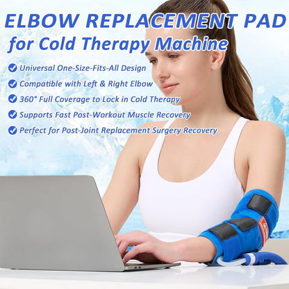 Ankle Foot Ice Pack Wrap for Cold Therapy Machine, Replacement Pad Only for Cryotherapy Unit, Cold Water Therapy for Plantar Fasciitis Relief, Post-Surgery & Injury Recovery - Universal Connector