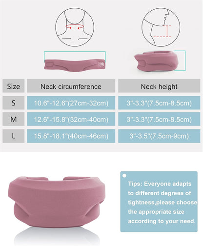 Neck Brace for Sleeping - Cervical Collar Relief Neck Pain and Neck Support Soft Foam Wraps Keep Vertebrae Stable for Relief of Cervical Spine Pressure for Women & Men Rose Pink Large Size