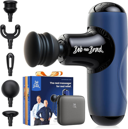 BOB AND BRAD Q2 Mini Massage Gun, Pocket-Sized Deep Tissue Massager Gun, Portable Percussion Muscle Massager Gun, Ultra Small & Quiet Muscle Massage Gun for Muscle Recovery with Carry Case