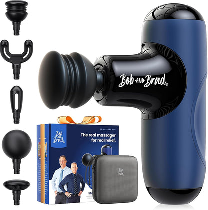 BOB AND BRAD Q2 Mini Massage Gun, Pocket-Sized Deep Tissue Massager Gun, Portable Percussion Muscle Massager Gun, Ultra Small & Quiet Muscle Massage Gun for Muscle Recovery with Carry Case