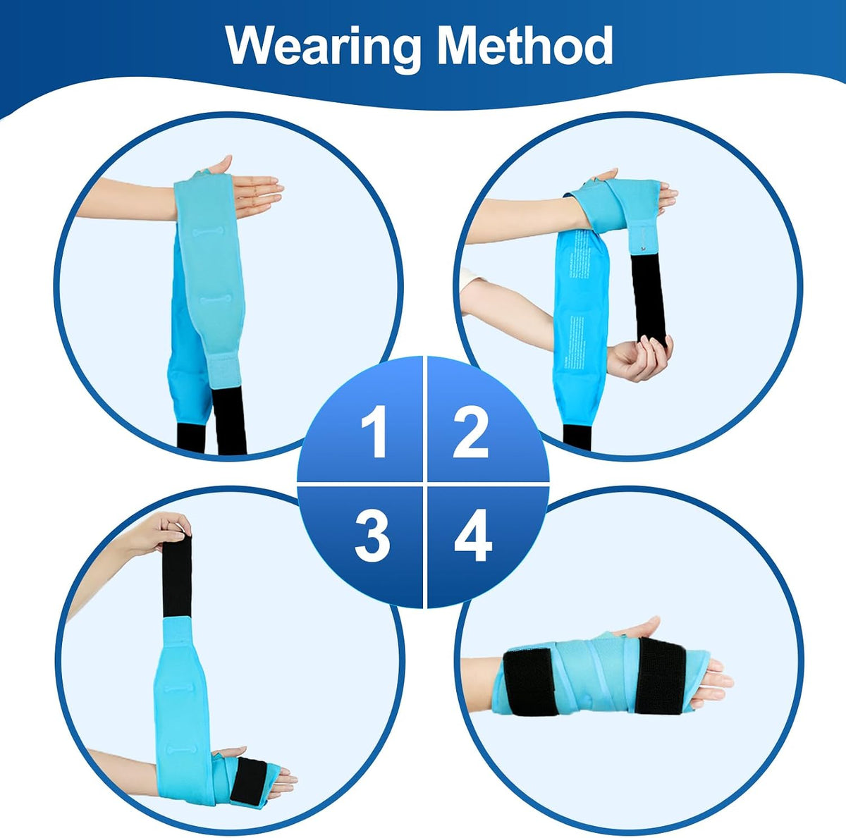 Comfytemp Wrist Ice Pack Wrap Carpal Tunnel Relief Wrist Brace, 2 Packs