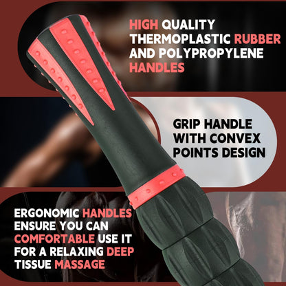 Massage Roller Stick,Muscle Roller Stick for Athletes,Liposuction Massage Roller for Lymphatic Drainage, for Relief Muscle Soreness, Trigger Points, Help Runner Legs, Back Recovery