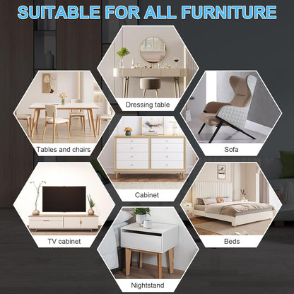 New Upgrade Furniture Sliders: Multi-Surface 3-in-1 Furniture Movers Slider | Heavy Moving Pads with 8PCS 4.3" Carpet Sliders + 4PCS Hard Floor Socks + 1 Lifter - Protect Floor and Easily Move Furniture