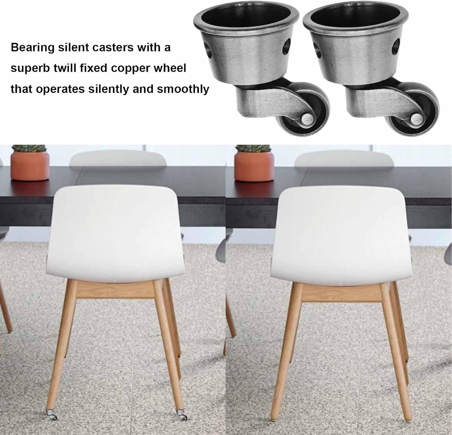 Anxingo 4 Pack 2.32 x 1.77 Inch Antique Zinc Alloy Swivel Cup Casters, Furniture Caster Wheels Universal Metal Pulley Wheels for Chair Cabinet Patio Table Sofas 1-3/4 Inch OD Vintage Green Bronze