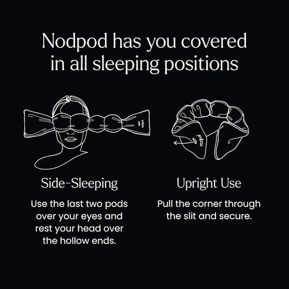 Nodpod Mineralized Silk Gentle Pressure Sleep Mask - Strap-Free, Light-Blocking Design for Sleep, Travel & Relaxation - Weighted Eye Pillow, Machine Washable (Willow)