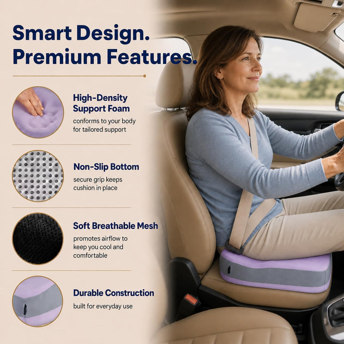 Memory Foam Ergonomic Seat Cushion for Office Chairs Pain Relief