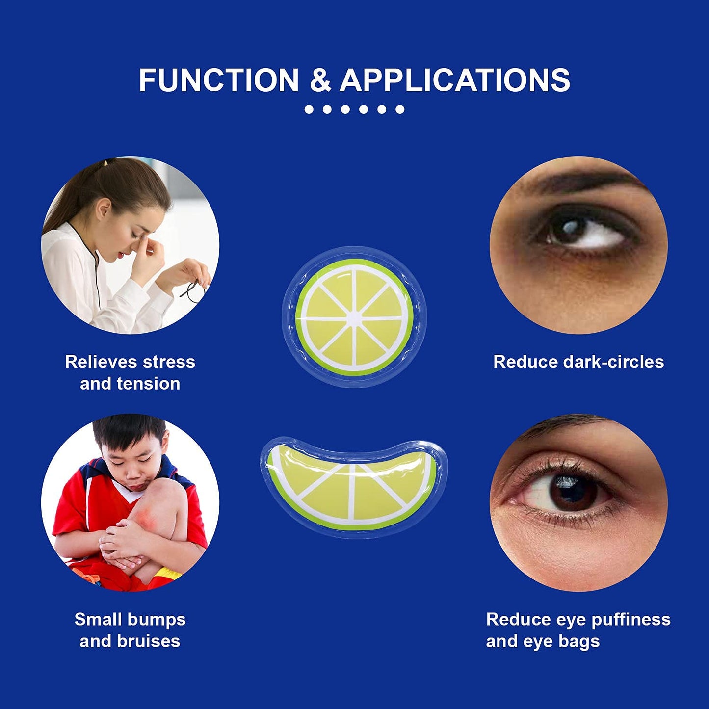 ZNÖCUETÖD Gel Ice Pack Reusable Cooling Eye Pads and Under Eye Patches,Eye Hot Cold Treatment Pack for Redness,Pain Relief and Eye Relax