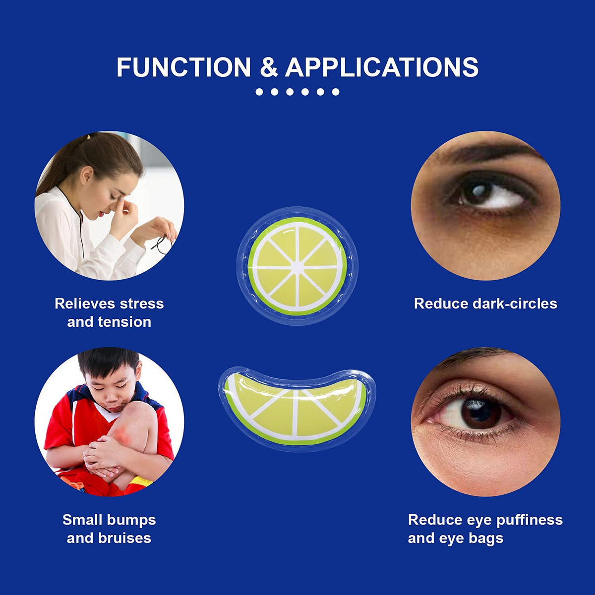 ZNÖCUETÖD Gel Ice Pack Reusable Cooling Eye Pads and Under Eye Patches