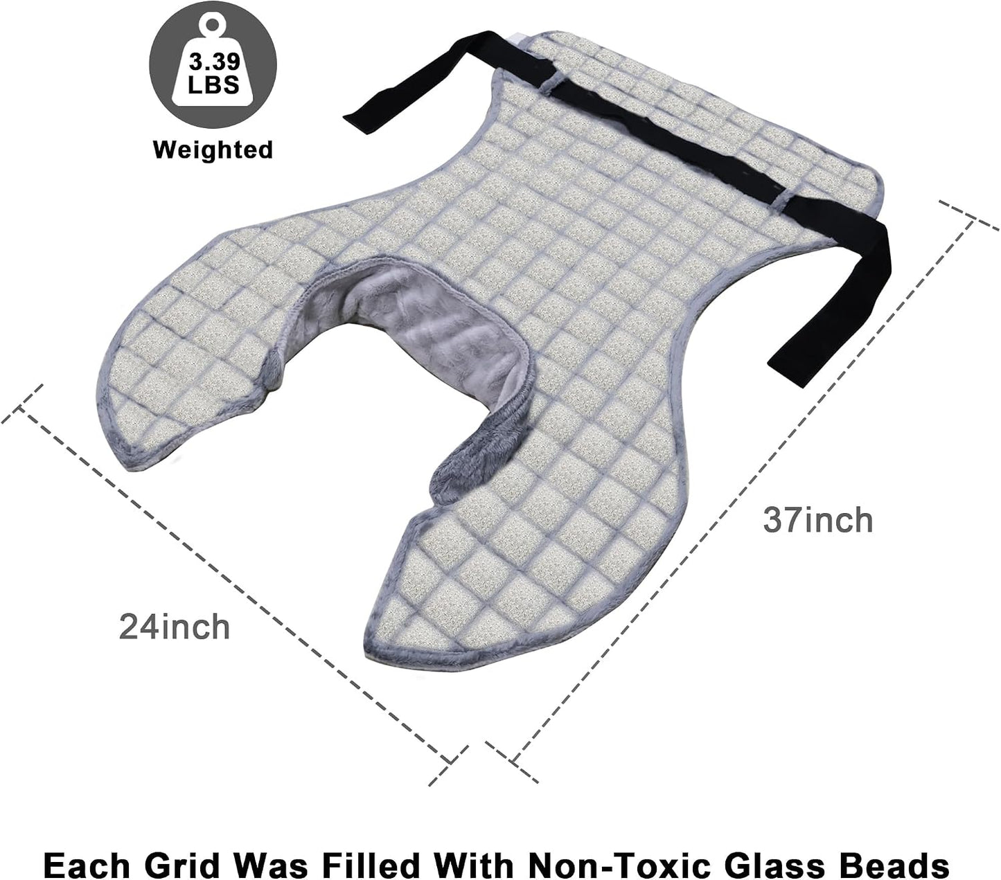 Heating Pad for Neck Shoulder and Back, Extra Large Weighted Electric Heated Wrap for Back Pain Relief with 12 Heat Setting and 8 Auto Shut Off, Stay on Function Hot Heated Pad
