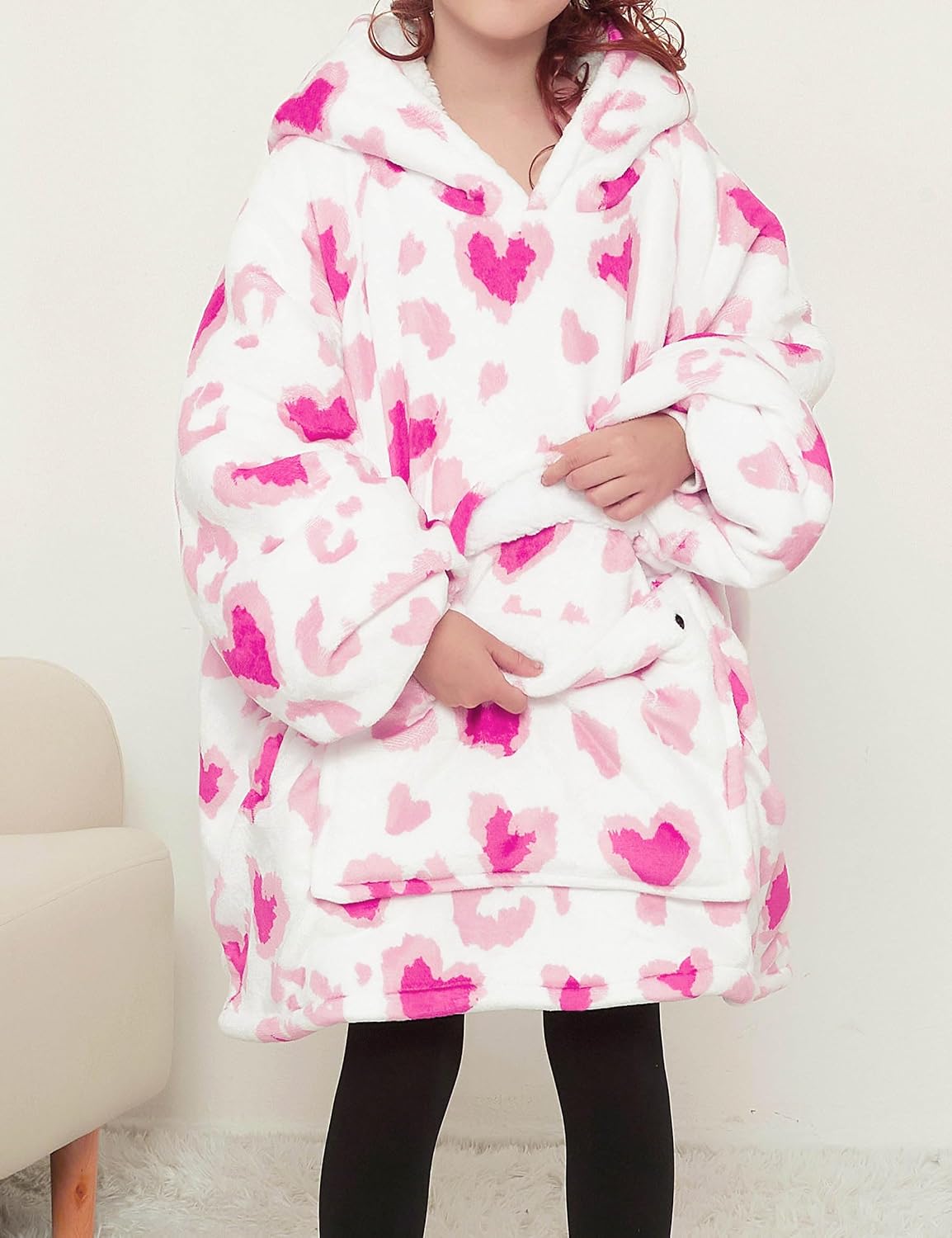 Wearable Blanket Hoodie for Adults With Pocket Strawberry Hoodie | Sherpa, Fuzzy Blanket Hoodie, Oversized Sweatshirt Blanket, Kangaroo Pouch, Cute Birthday Gifts for Sister, Cute Stuff