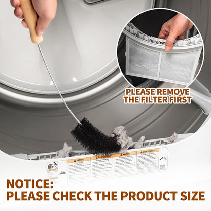 2Pack Flexible Dryer Vent Cleaning Brush - 304 Stainless Steel Lint Remover Refrigerator Coil Cleaning Brush Clothes Trap Duct Remover Home Essential Cleaning Tool Dryer Lint Brush