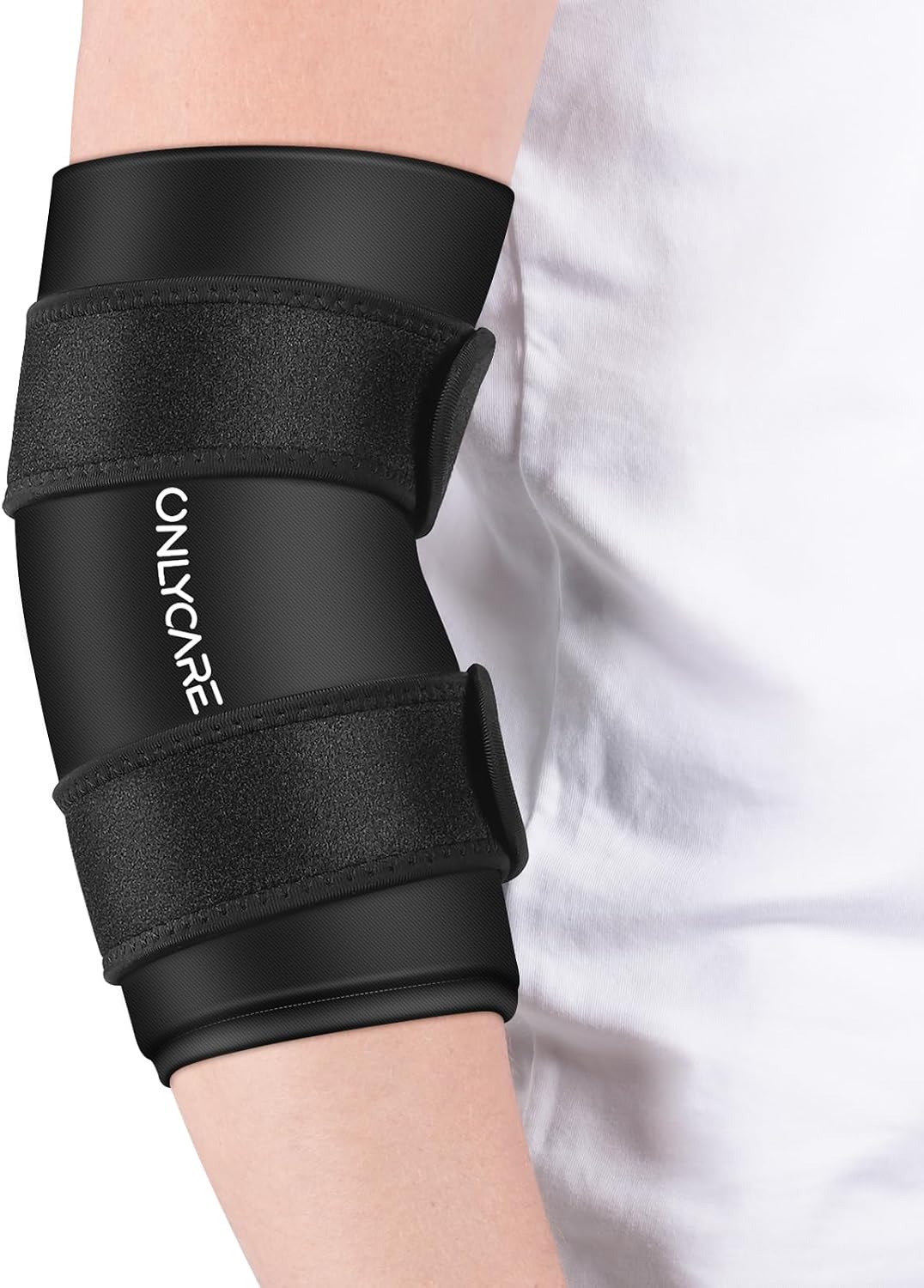 Knee Ice Pack, ONLYCARE Soothing Knee Compression Sleeve for Injuries, Upgraded Gel Cold Wrap, Hot & Cold Therapy, Reusable for Meniscus, Arthritis, ACL, MCL Pain Relief, Injury Recovery (S)