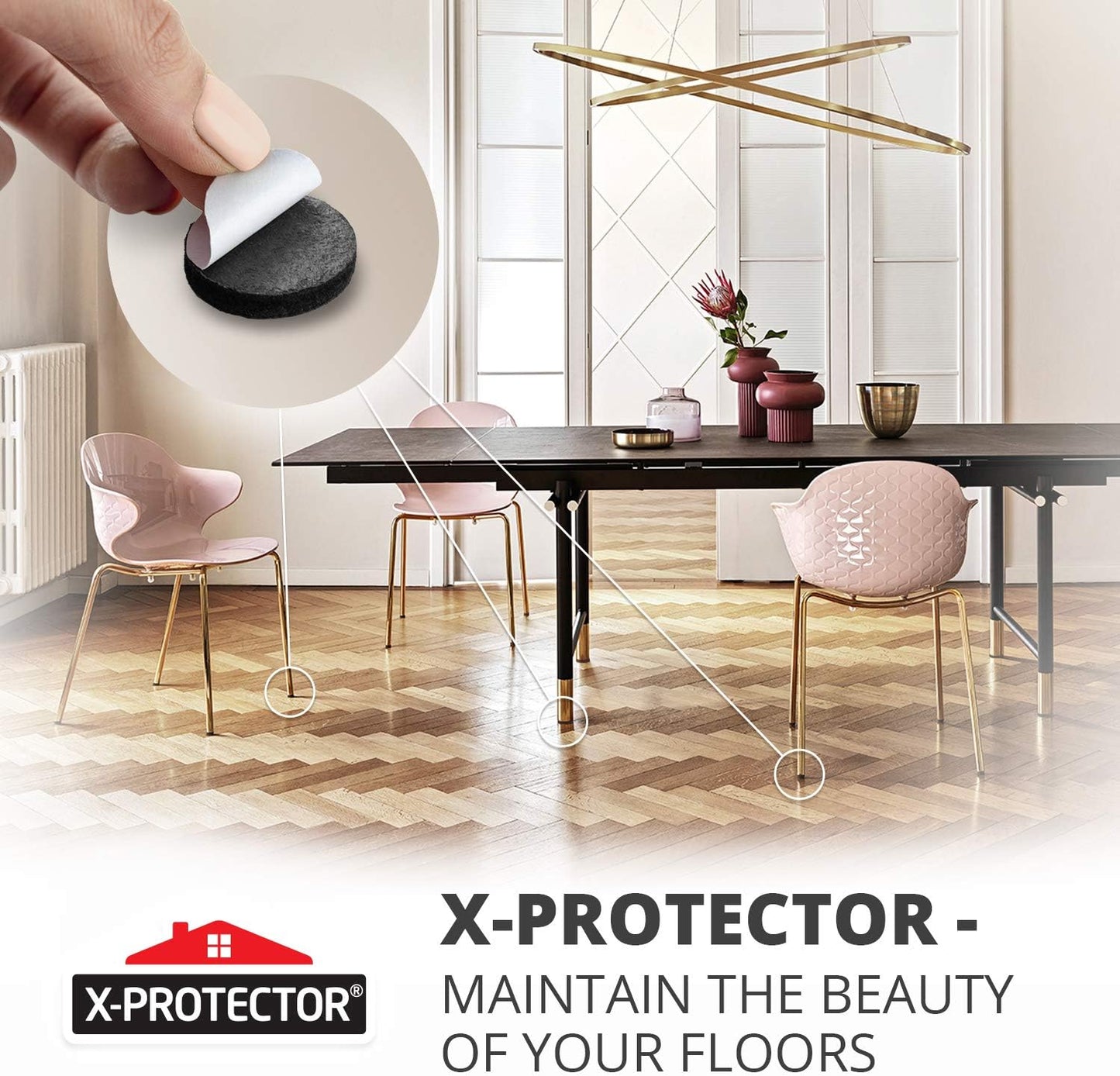Felt Furniture Pads X-PROTECTOR 235 PCS Premium Furniture Pads - Felt Pads Furniture Feet Best Wood Floor Protectors - Protect Your Hardwood & Laminate Flooring! | Furniture Feet Best Wood Floor Protectors - Protect Your Hardwood & Laminate Flooring!