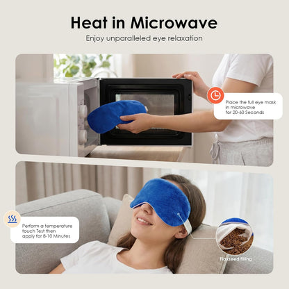 Heated Eye Mask for Dry Eyes, Steam Warm Compress for Stye Eye Treatment, Relieve, Hot Compress, Moist Heat Mask for Blepharitis (Gray)