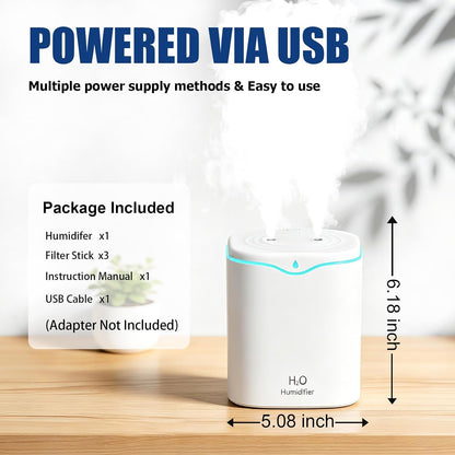 Humidifiers for Bedroom, 2.0L Cool Mist Humidifier for Plants & Home