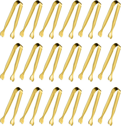 Mini Serving Tongs, Anytrp 18-Packs Stainless Steel Sugar Tongs, 4.3inch Ice Tongs Kitchen Appetizers Tongs for Coffee Bar, Tea Party, Desserts Party, Sugar and Ice Bucket