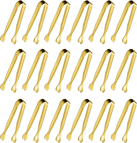 Mini Serving Tongs, Anytrp 18-Packs Stainless Steel Sugar Tongs, 4.3inch Ice Tongs Kitchen Appetizers Tongs for Coffee Bar, Tea Party, Desserts Party, Sugar and Ice Bucket