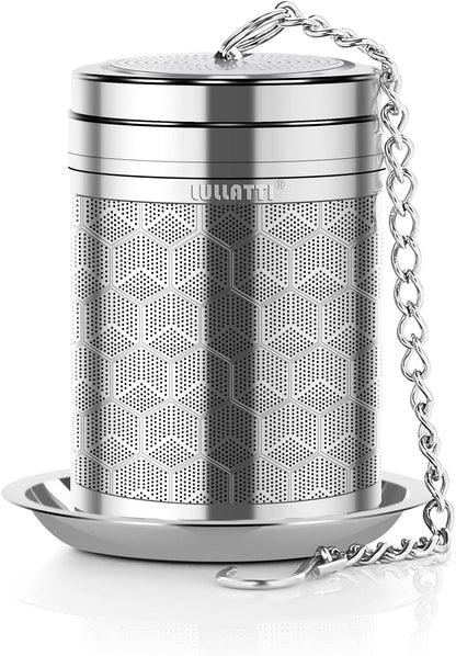 2 Pack 304 Steel Fine Mesh Tea Infusers for Loose Leaf Tea | Versatile for tea, spices & seasonings, fine mesh traps sediment, dishwasher-safe