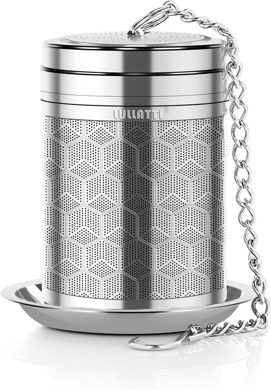 2 Pack 304 Steel Fine Mesh Tea Infusers for Loose Leaf Tea | Versatile for tea, spices & seasonings, fine mesh traps sediment, dishwasher-safe