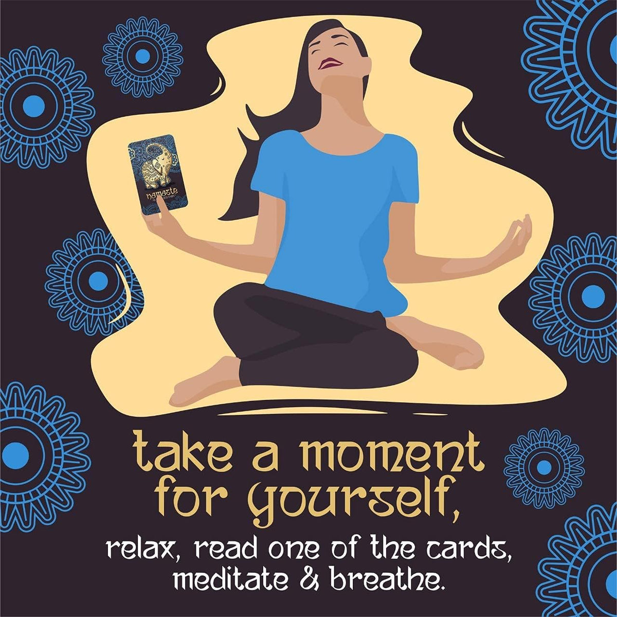 Namaste Mindfulness Cards - Stress & Anxiety Relief, Meditation Cards - Self Care Gifts for Women - MSS Inc