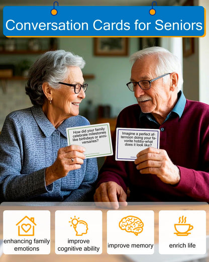 Yigney Conversation Cards for Seniors Elderly Dementia Alzheimer Products