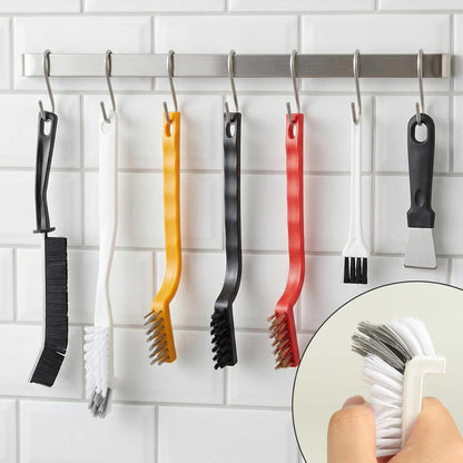 Crevice Cleaning Brush, Hard Bristle Cleaning Tool with Scraper, Grout Brush kit for Bathroom, Kitchen, Sink, Faucet, Window Grooves, Bottles, Blenders, 12Pcs
