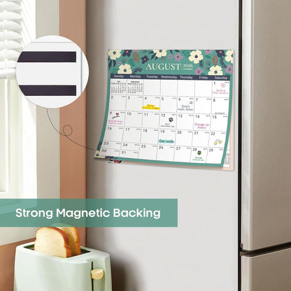 2026-2027 Magnetic Calendar for Refrigerator, Apr 2026-Dec 2027 | 21-Month Fridge Calendar 2026-2027 for Home Planning, Scheduling and Easy Organization, Greenery