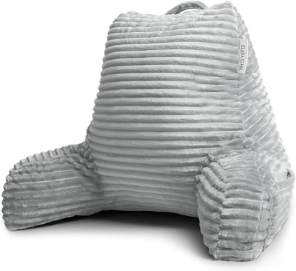 Clara Clark Reading Pillow for Bed Adult – Back Pillow for Sitting in Bed, Standard Bed Pillows for Sitting Up, Foam Chair Pillow, Sage Green Rest Pillow