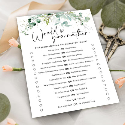 What’s on Your Phone Game Cards Set of 30, 5x7 in Icebreaker Bingo Cards, Greenery Office Team Games, Birthday Party Games for Adults, Back to School - 02