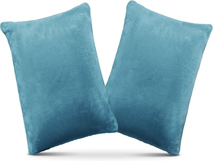 1 MIDDLE ONE 2 Pack Small Pillow, Memory Foam Mini Pillow 11 X 7 Inches for Travel, Sleeping, Nap and Neck, Knee, Lumbar Support, Tiny Cushion for Pet, Dogs (Grey)