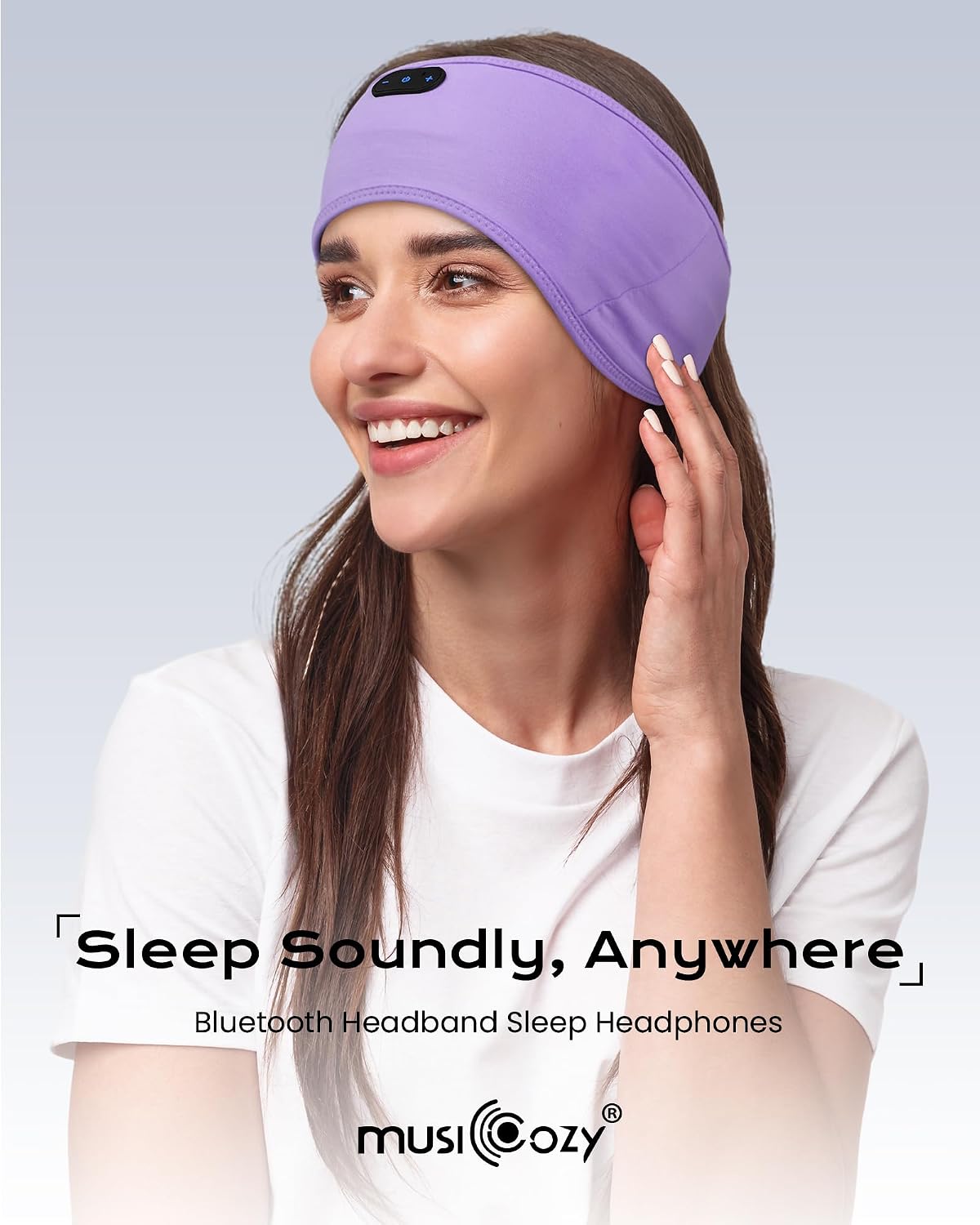 MUSICOZY Sleep Headphones Bamboo Bluetooth Headband for Side Sleepers