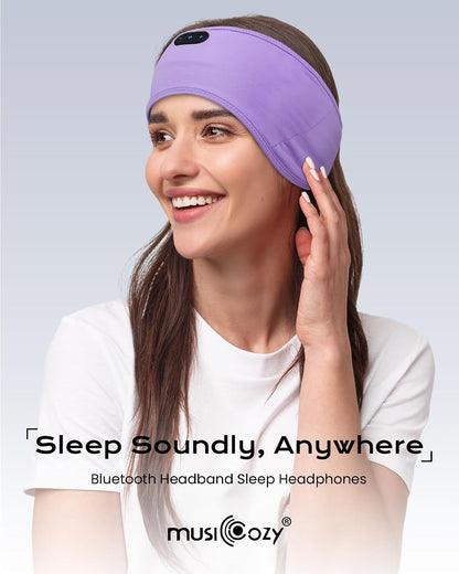 MUSICOZY Sleep Headphones Bamboo Bluetooth Headband for Side Sleepers