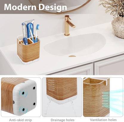Boperzi Toothbrush Holders, Kids Toothbrush Holder with Drainage, Detachable Anti-Slip Electric Toothbrush Holder, Toothpaste Organizer Storage Caddy for Bathroom Countertop, Shower, Kitchen, Vanity