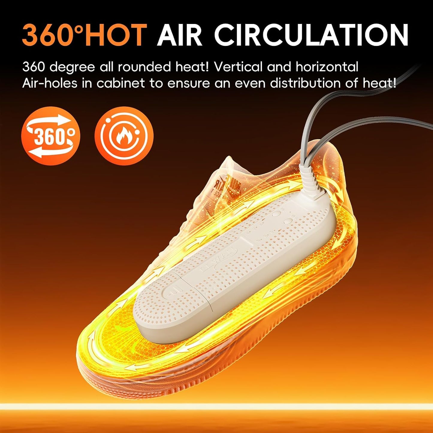 Boot Dryer for Work Boots, Electric Portable Shoe Dryer with Timer for Sneaker Socks Gloves Drying, Boot Warmer Extendable for Rainy Seasons Winter Travel