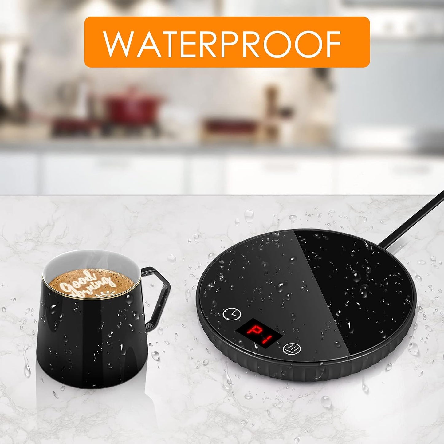 Coffee Mug Warmer, Mug Warmer for Desk 2 Temp Settings Auto ON/Off Coffee Cup Warmer with 1-12H Timer, Smart Coffee Warmer Candle Warmer for Warming & Heating Coffee, Beverage, Milk, Tea, Warm Gift