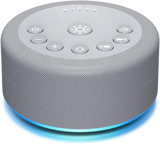 Sound Machine Night Light White Noise Brown Noise Machine 30 Non Looping Sounds 12 Lights 5 Timers 36 Adjustable Volume Memory Function Sleep Sounds Machine for Baby Kids Adult & Home Office Travel