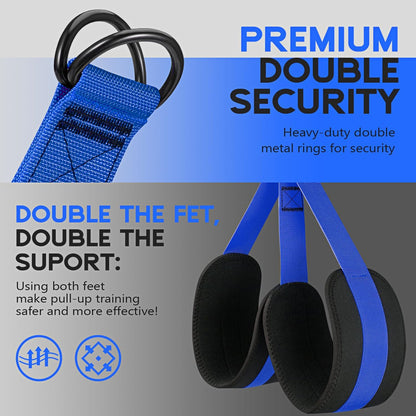 Pull Up Assistance Bands, Adjustable Heavy Duty Resistance Band for Pull Up, 3 Pull Up Bands, Comfortable Fabric Feet/Knee Rest, Assistance Bands for Pull-Up, Home Fitness, Body Stretching