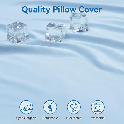 Contour Memory Foam Cervical Pillow for Neck Pain Relief, White | Orthopedic neck support | Standard size | side/back/stomach sleep | cervical alignment | two height choices | washable cover