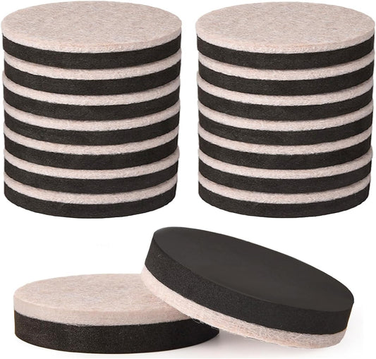 Upgraded Felt Furniture Sliders for Hardwood Floors - 8 PCS 4" | Patented Groove Design, Furniture Movers Sliders, Easily and Safely Move Any Item, Floor Protection